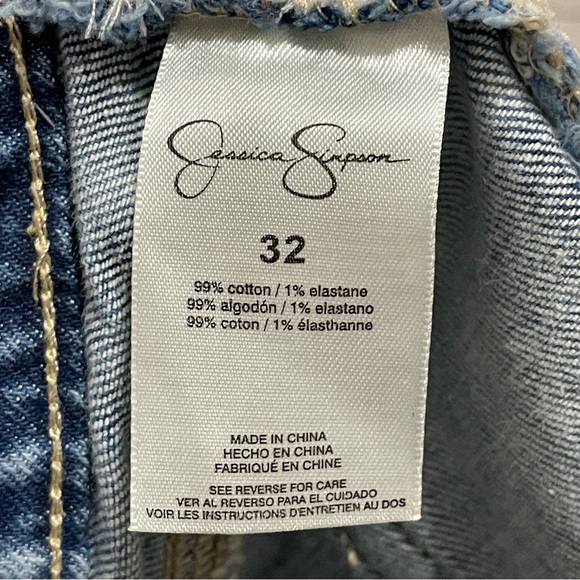 Jessica Simpson Infinite Mini Skirt Acid Wash Denim  Size 32 - Picture 3 of 9
